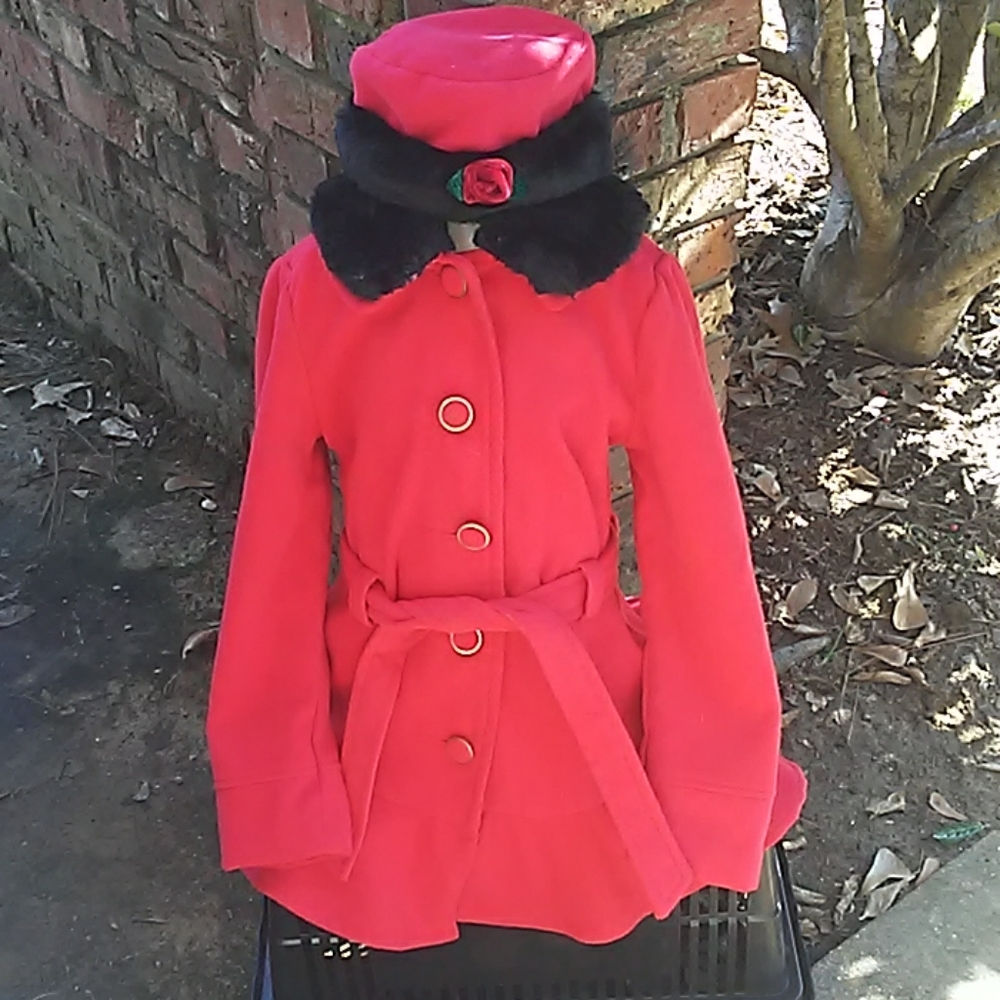 Red, black jacket & red, white dress, size 6 child - Picture 1 of 8